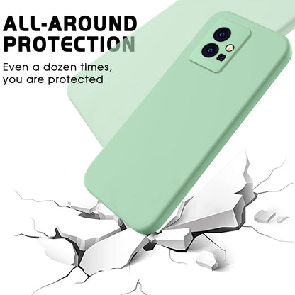 For vivo Y75 5G / Y55 5G / Y33s 5G / Y30 5G / Y55s 5G Liquid Silicone Phone Case Protective Cover with Strap