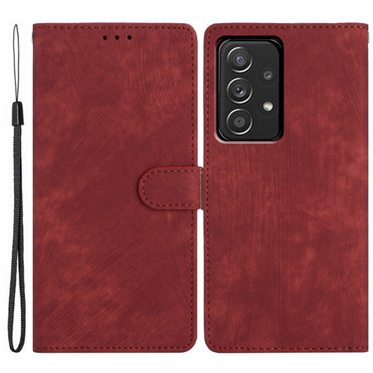 For Samsung Galaxy A73 5G PU Leather Full Protection Cover Skin-touch Wallet Stand Phone Case