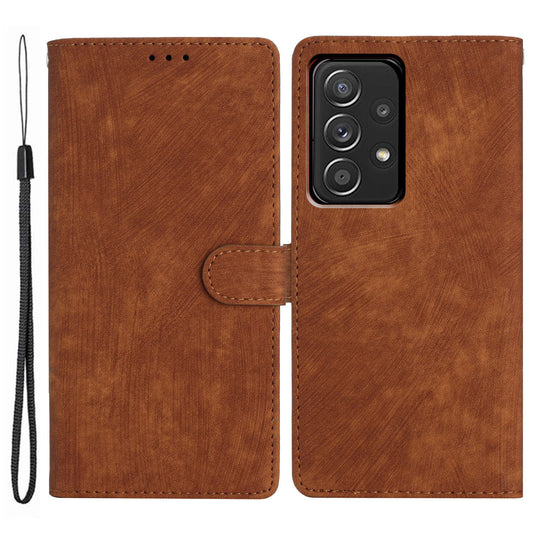 For Samsung Galaxy A73 5G PU Leather Full Protection Cover Skin-touch Wallet Stand Phone Case