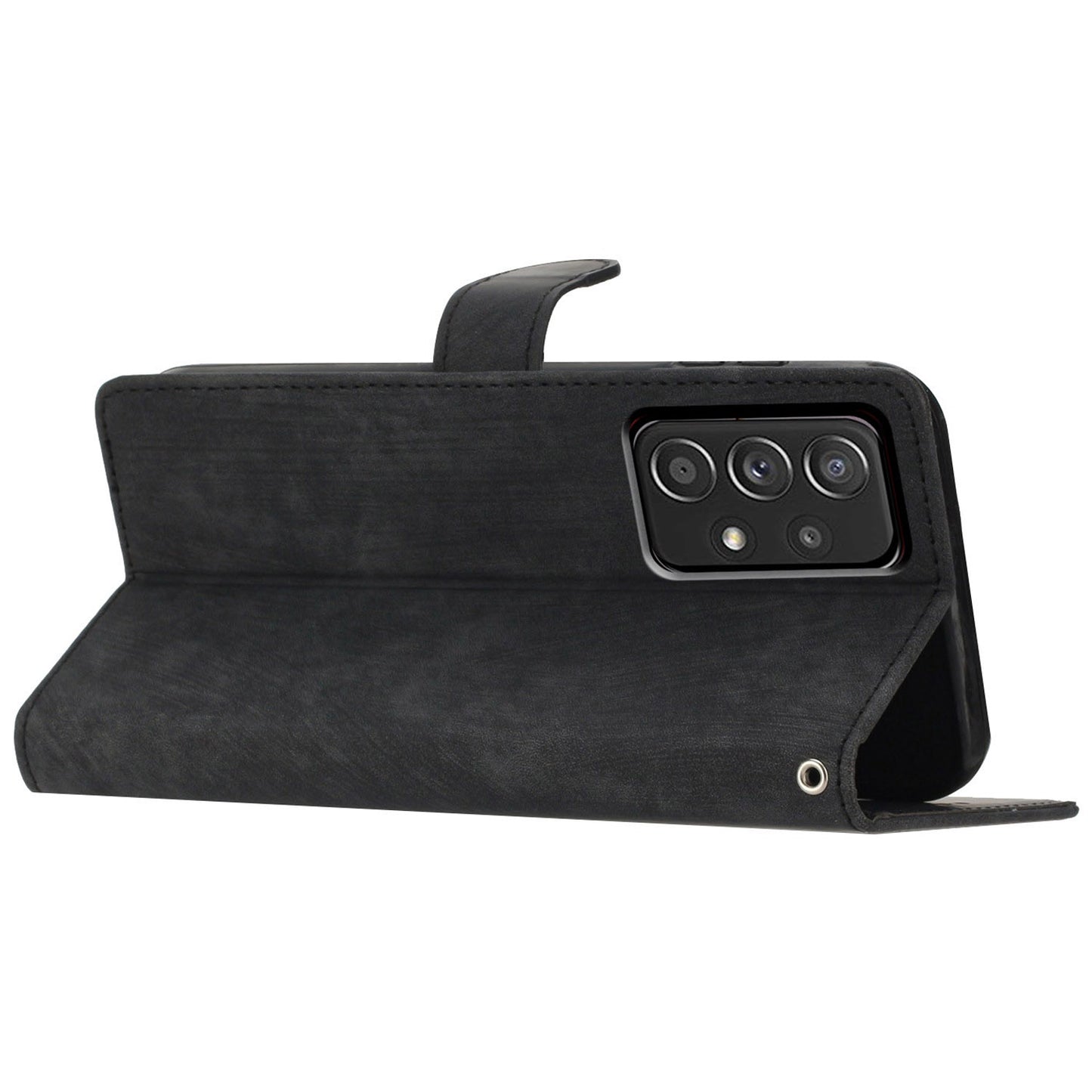 For Samsung Galaxy A73 5G PU Leather Full Protection Cover Skin-touch Wallet Stand Phone Case