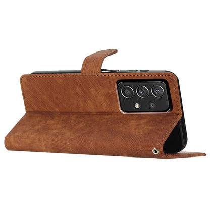 For Samsung Galaxy A53 5G Skin-touch PU Leather Wallet Stand Phone Case Full Protection Shell