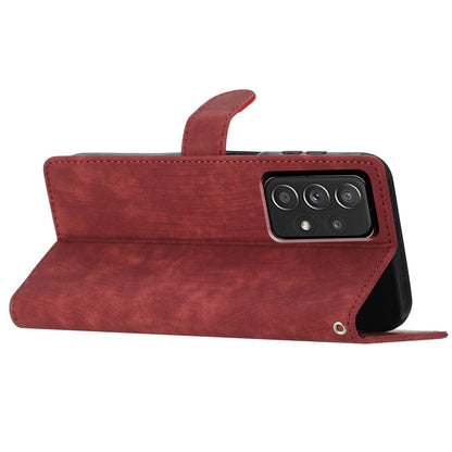 For Samsung Galaxy A53 5G Skin-touch PU Leather Wallet Stand Phone Case Full Protection Shell