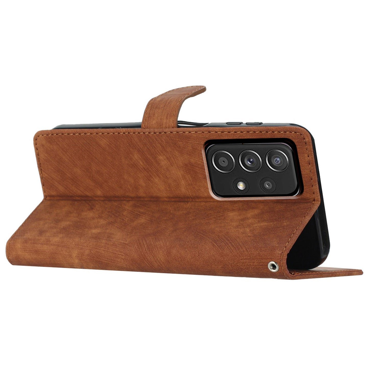 For Samsung Galaxy A33 5G Skin-touch PU Leather Phone Case Flip Stand Wallet Cover