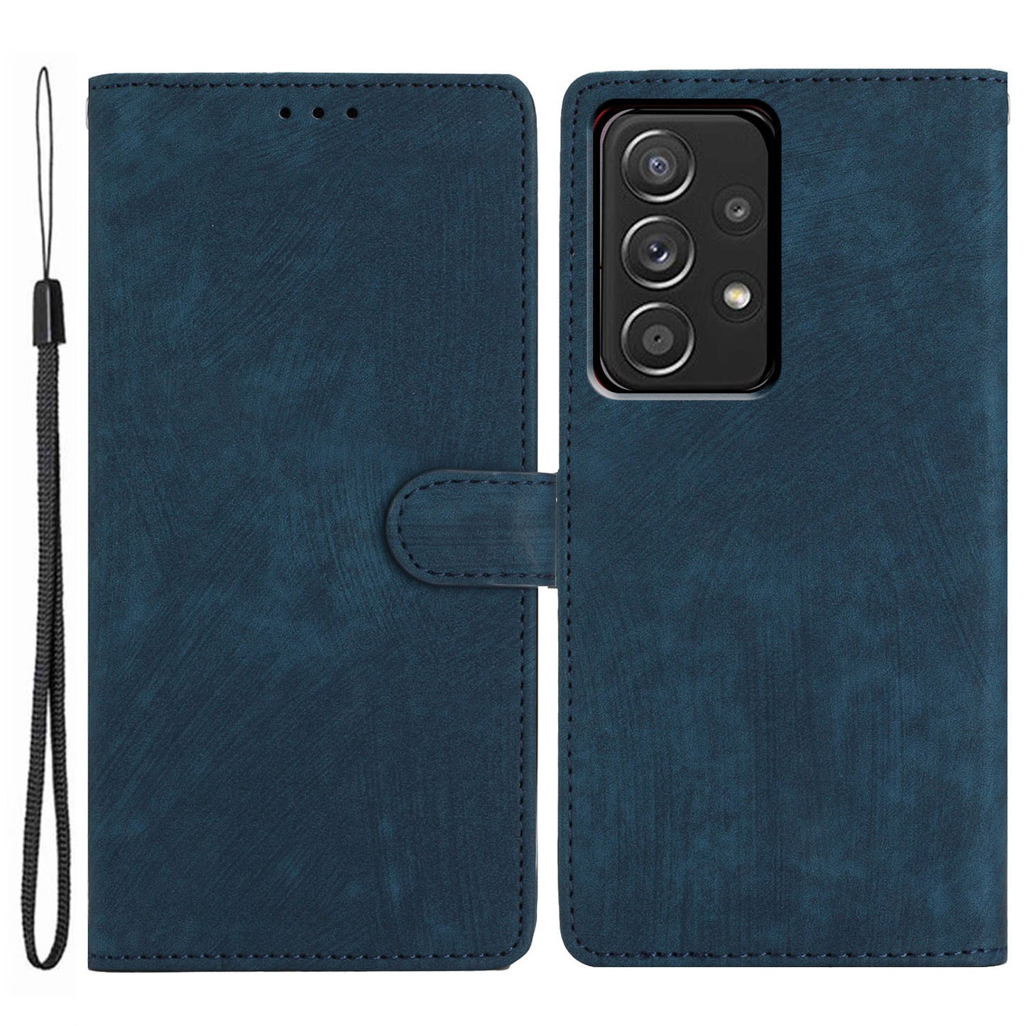 For Samsung Galaxy A33 5G Skin-touch PU Leather Phone Case Flip Stand Wallet Cover