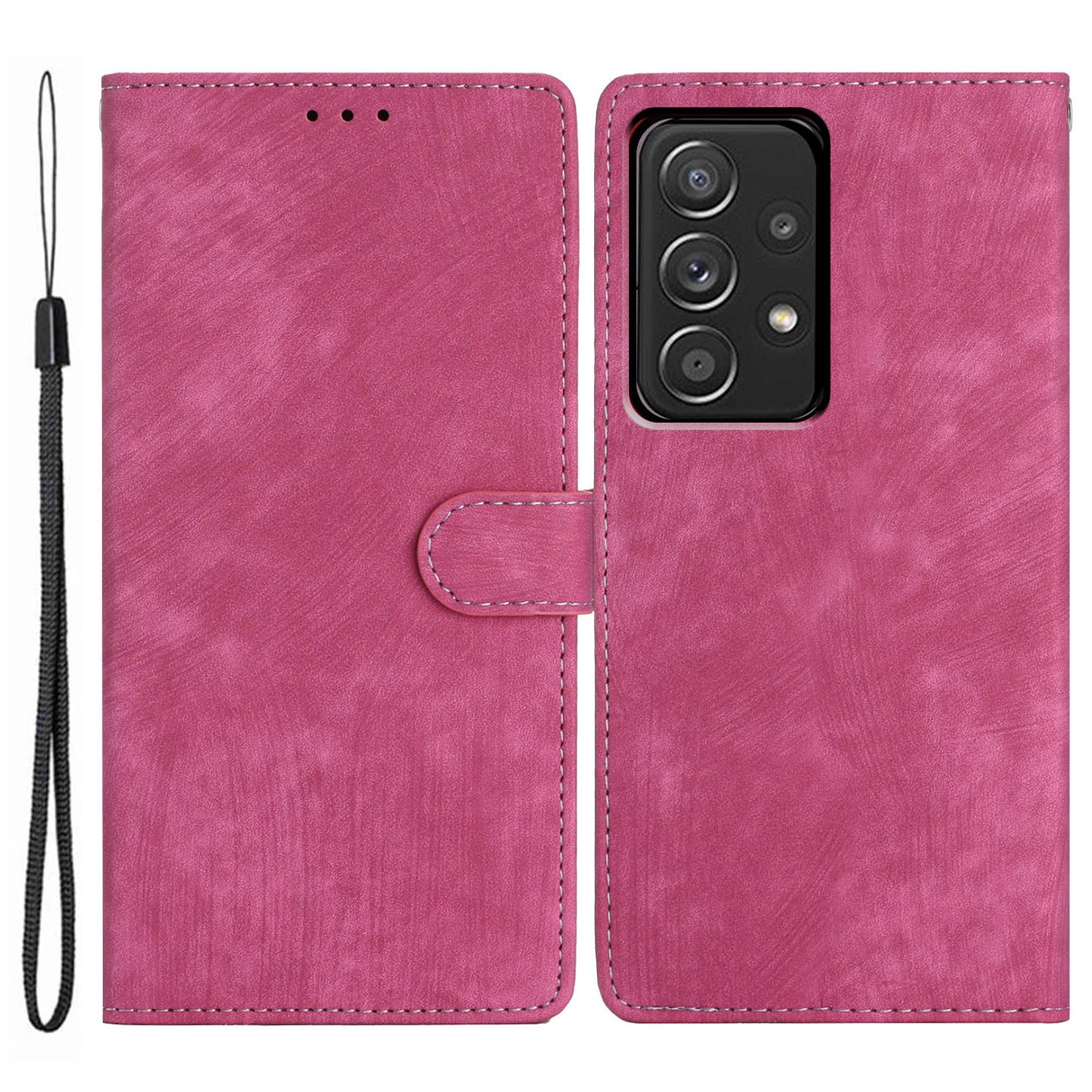 For Samsung Galaxy A33 5G Skin-touch PU Leather Phone Case Flip Stand Wallet Cover