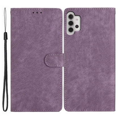 For Samsung Galaxy A32 5G / M32 5G PU Leather Wallet Mobile Case Skin-touch Anti-drop Shell with Stand