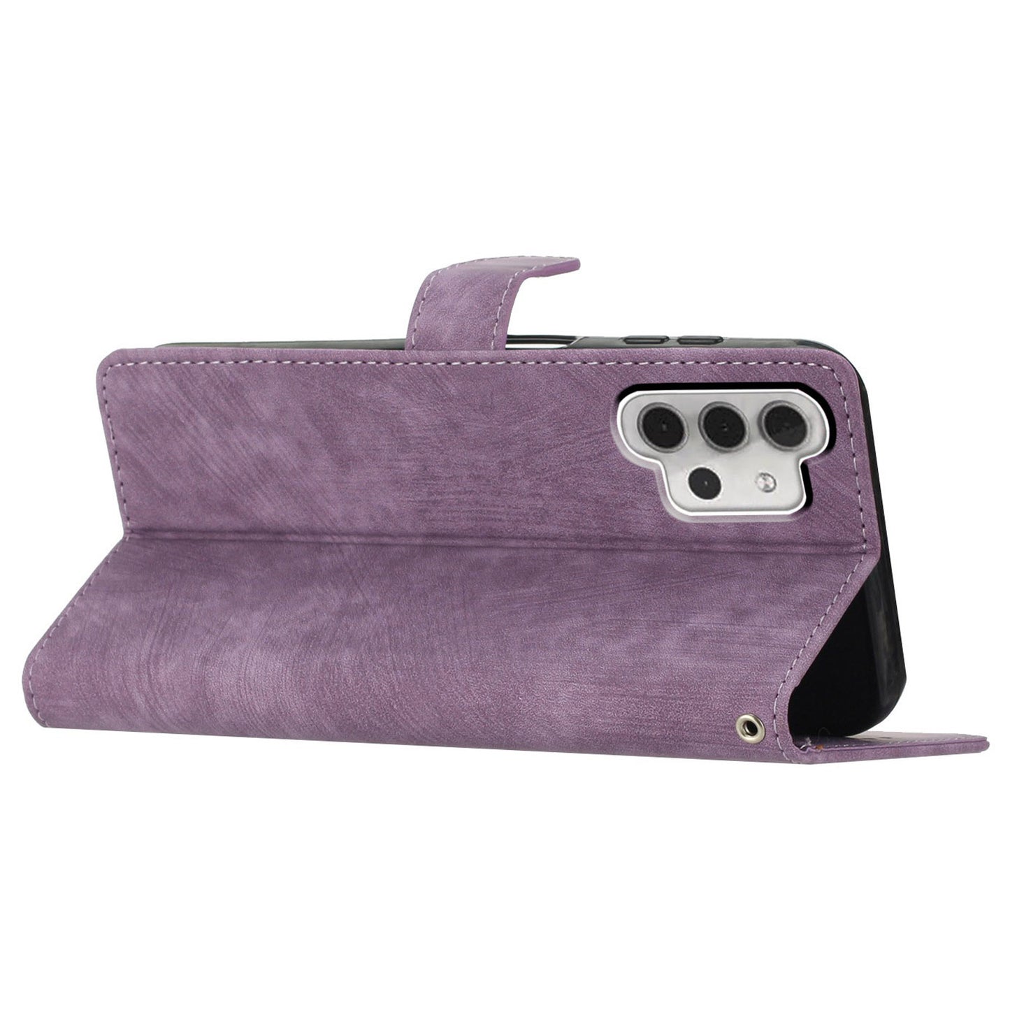 For Samsung Galaxy A32 5G / M32 5G PU Leather Wallet Mobile Case Skin-touch Anti-drop Shell with Stand