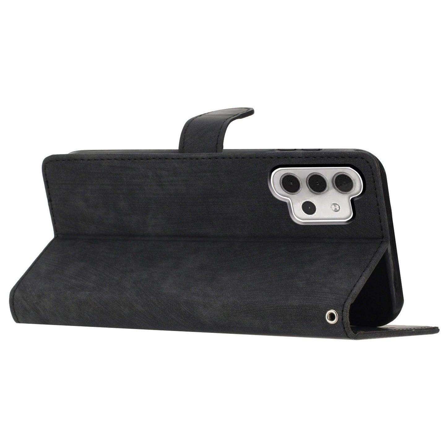 For Samsung Galaxy A32 5G / M32 5G PU Leather Wallet Mobile Case Skin-touch Anti-drop Shell with Stand