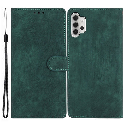 For Samsung Galaxy A32 5G / M32 5G PU Leather Wallet Mobile Case Skin-touch Anti-drop Shell with Stand