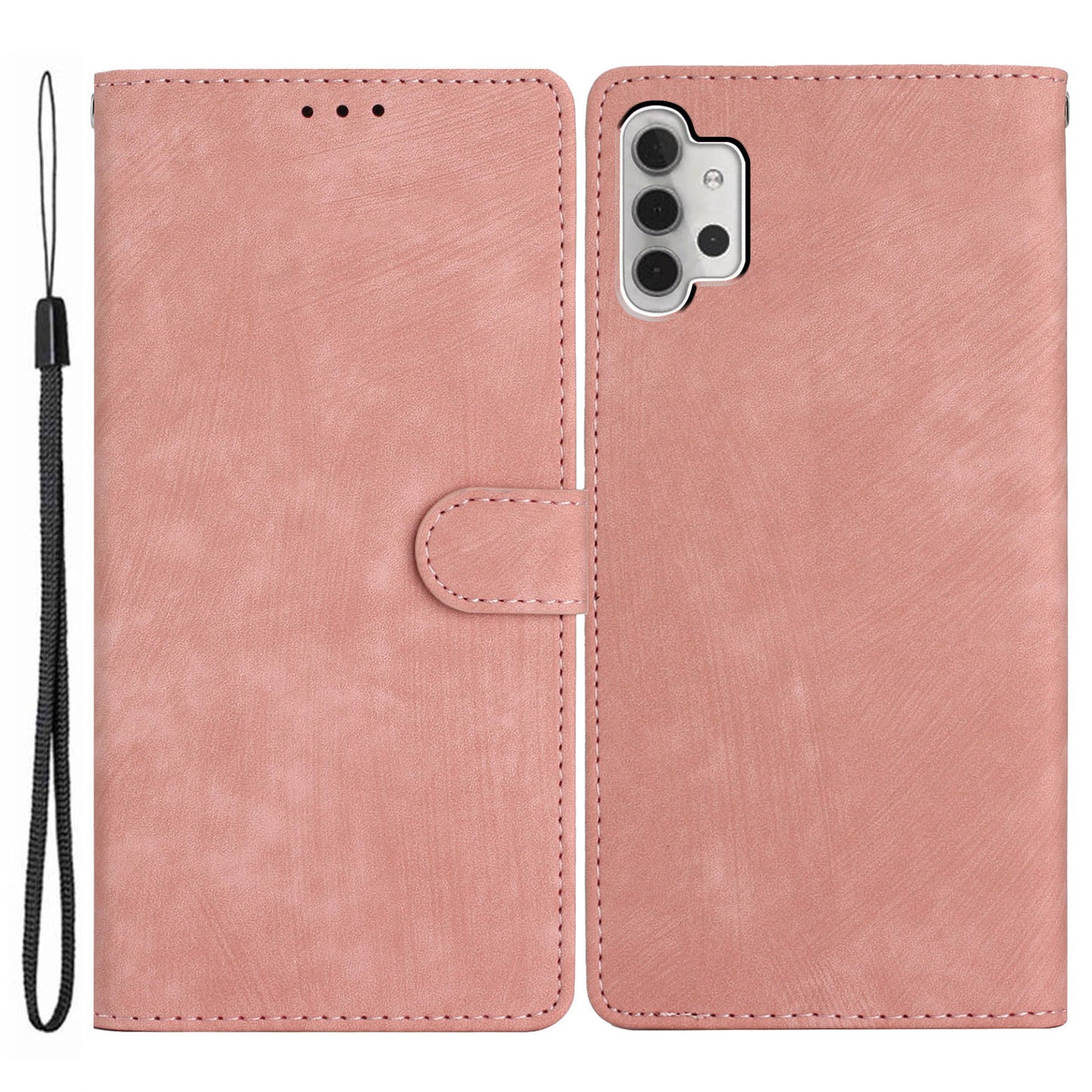 For Samsung Galaxy A32 5G / M32 5G PU Leather Wallet Mobile Case Skin-touch Anti-drop Shell with Stand