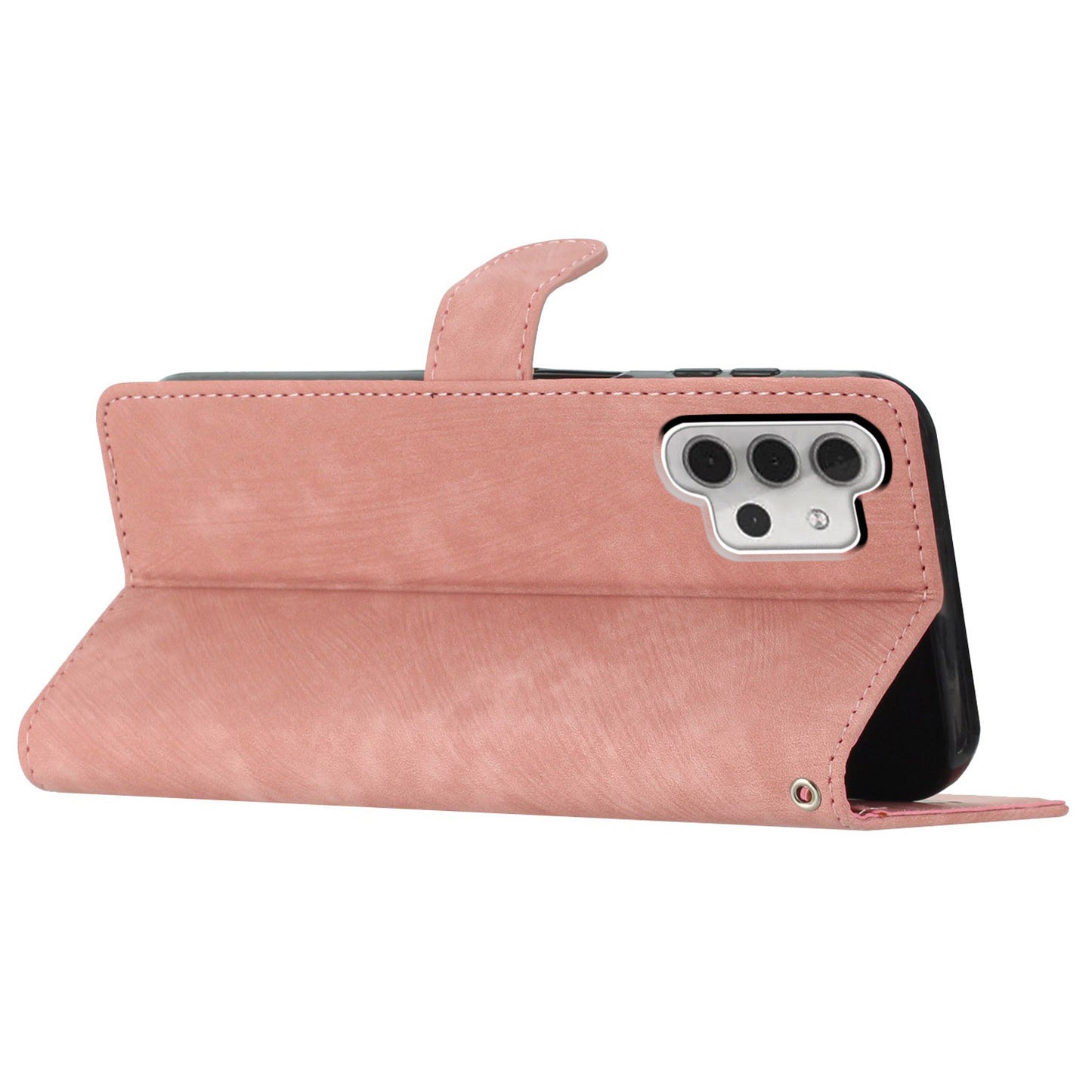 For Samsung Galaxy A32 5G / M32 5G PU Leather Wallet Mobile Case Skin-touch Anti-drop Shell with Stand