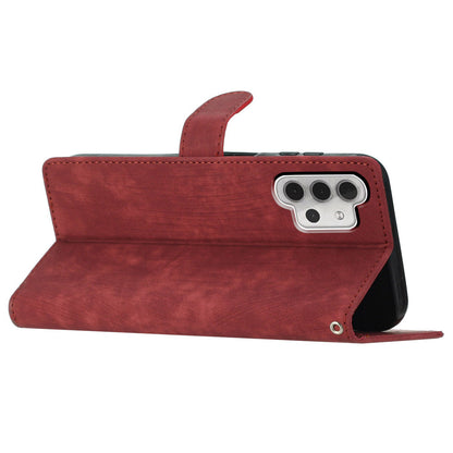 For Samsung Galaxy A32 5G / M32 5G PU Leather Wallet Mobile Case Skin-touch Anti-drop Shell with Stand