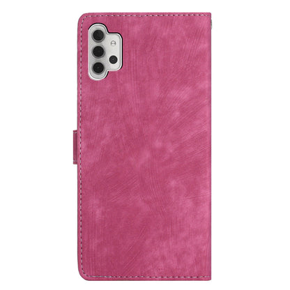 For Samsung Galaxy A32 5G / M32 5G PU Leather Wallet Mobile Case Skin-touch Anti-drop Shell with Stand