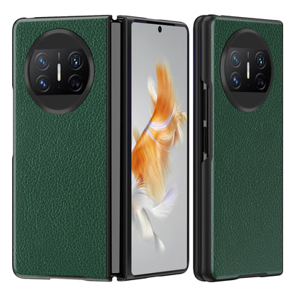 For Huawei Mate X3 5G Folding Phone Case Litchi Texture PU Leather Coated PC Phone Shell Cover