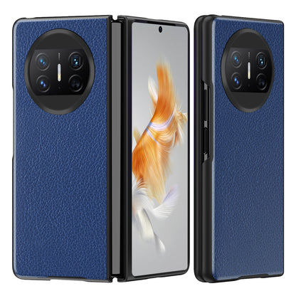 For Huawei Mate X3 5G Folding Phone Case Litchi Texture PU Leather Coated PC Phone Shell Cover