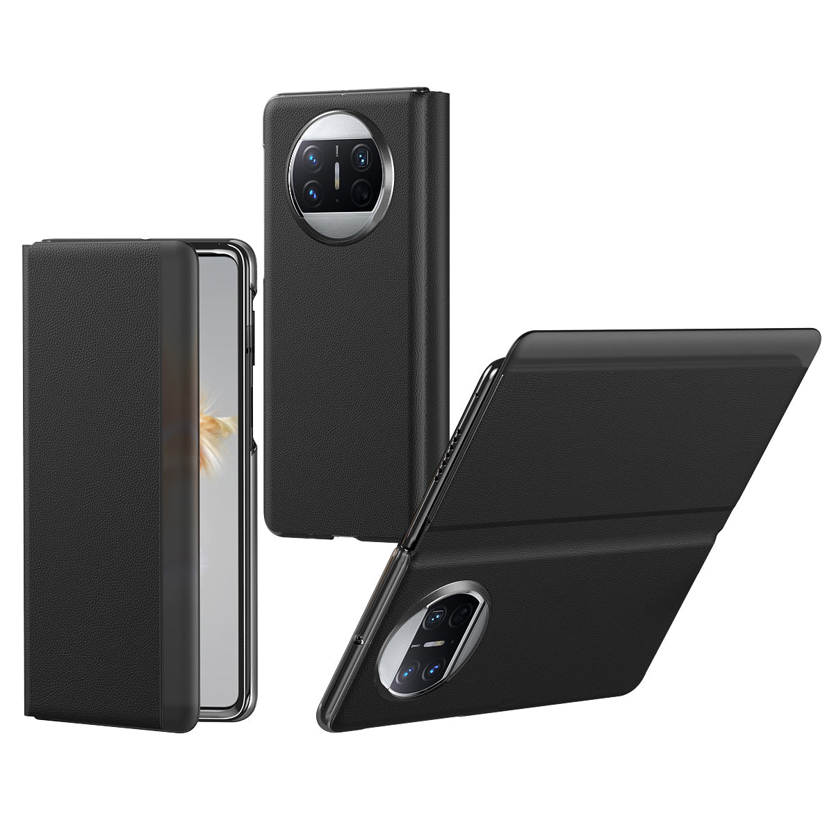 For Huawei Mate X3 5G Full Protection Cell Phone Case PU Leather+PC Phone Cover