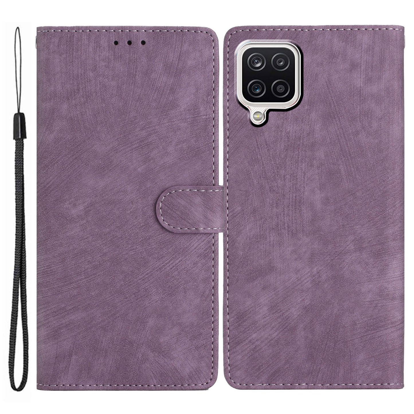Phone Case for Samsung Galaxy A42 5G , Skin-touch Leather Wallet Stand Full Protection Cover