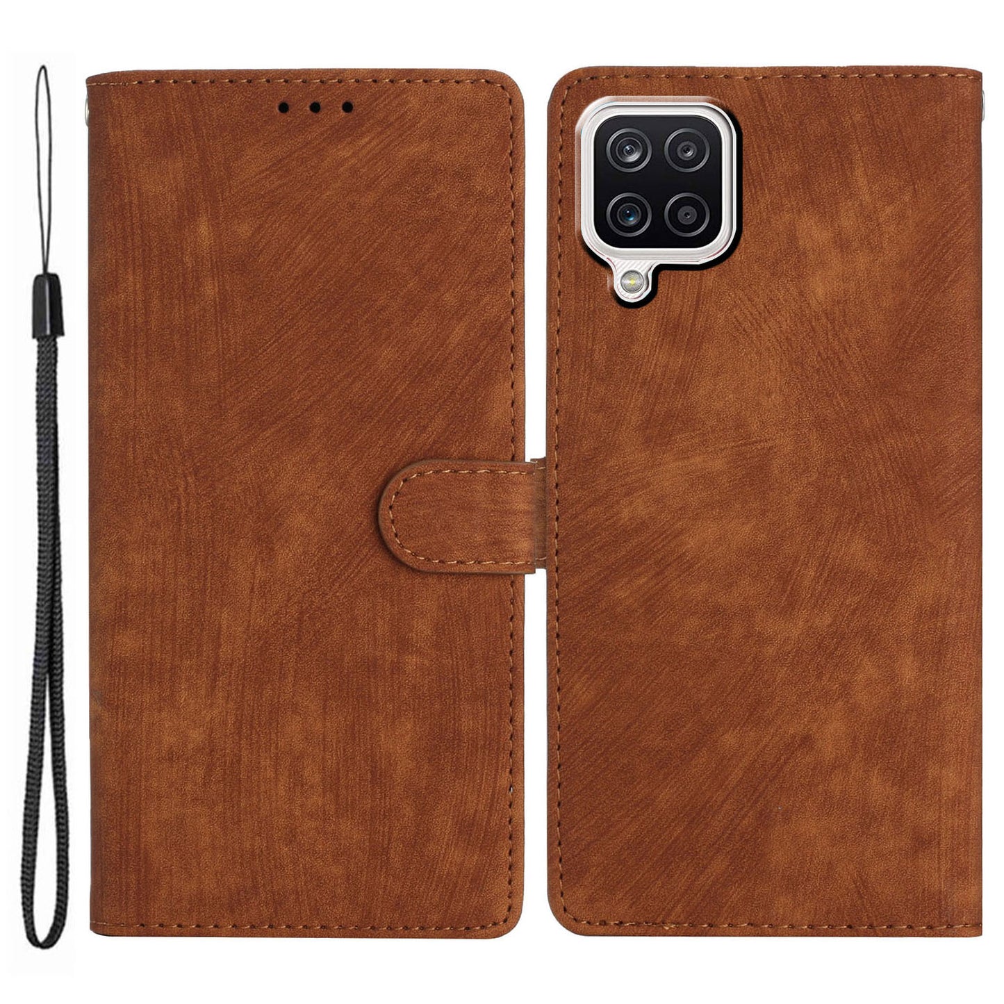 Phone Case for Samsung Galaxy A42 5G , Skin-touch Leather Wallet Stand Full Protection Cover