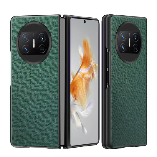 For Huawei Mate X3 5G Folding Design Cell Phone Case Cross Texture PU Leather+PC Phone Cover
