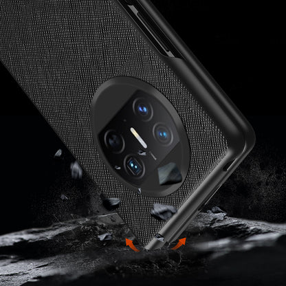 For Huawei Mate X3 5G Folding Design Cell Phone Case Cross Texture PU Leather+PC Phone Cover