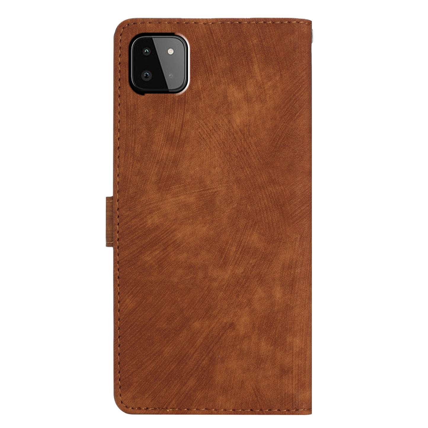 Leather Protective Cover for Samsung Galaxy A22 5G (EU Version) ,  Solid Color Skin-touch Phone Wallet Stand Case