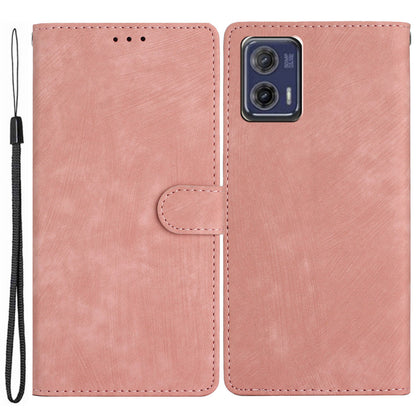For Motorola Moto G73 5G Anti-Drop PU Leather Wallet Cover Skin-Touch Stand Cell Phone Case