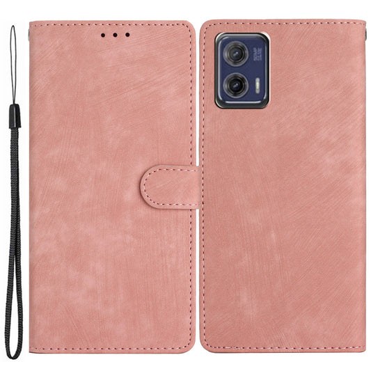 For Motorola Moto G73 5G Anti-Drop PU Leather Wallet Cover Skin-Touch Stand Cell Phone Case