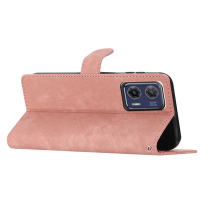 For Motorola Moto G73 5G Anti-Drop PU Leather Wallet Cover Skin-Touch Stand Cell Phone Case