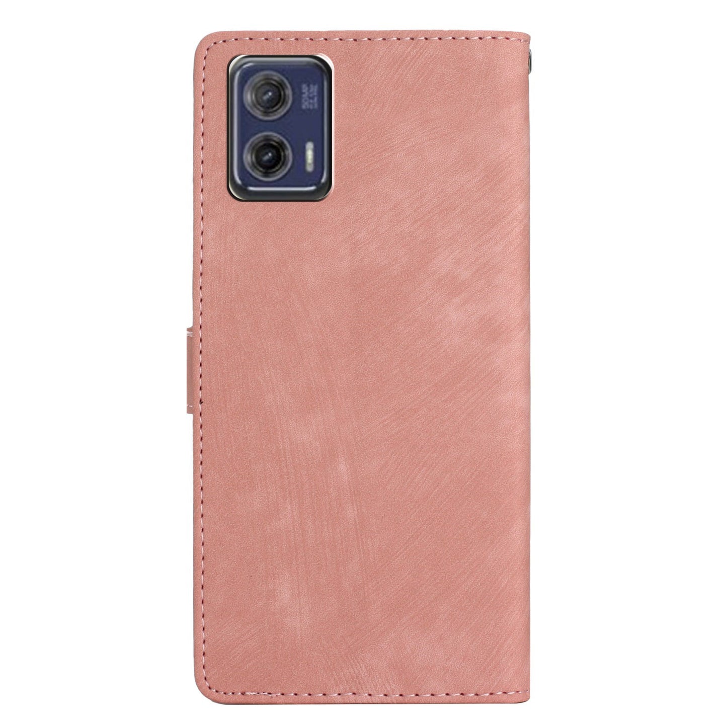 For Motorola Moto G73 5G Anti-Drop PU Leather Wallet Cover Skin-Touch Stand Cell Phone Case
