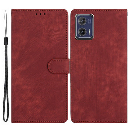 For Motorola Moto G73 5G Anti-Drop PU Leather Wallet Cover Skin-Touch Stand Cell Phone Case