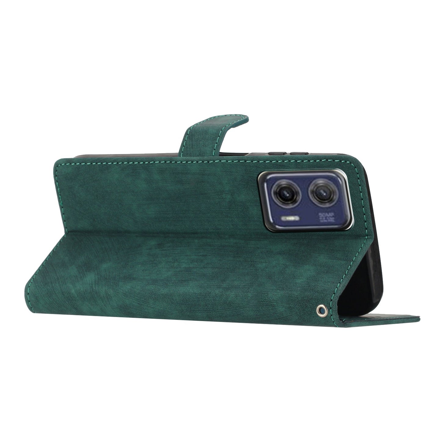 For Motorola Moto G73 5G Anti-Drop PU Leather Wallet Cover Skin-Touch Stand Cell Phone Case