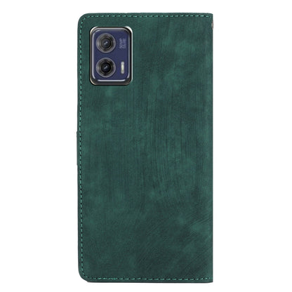 For Motorola Moto G73 5G Anti-Drop PU Leather Wallet Cover Skin-Touch Stand Cell Phone Case