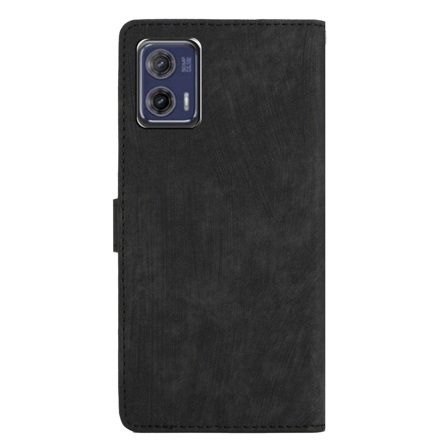 For Motorola Moto G73 5G Anti-Drop PU Leather Wallet Cover Skin-Touch Stand Cell Phone Case