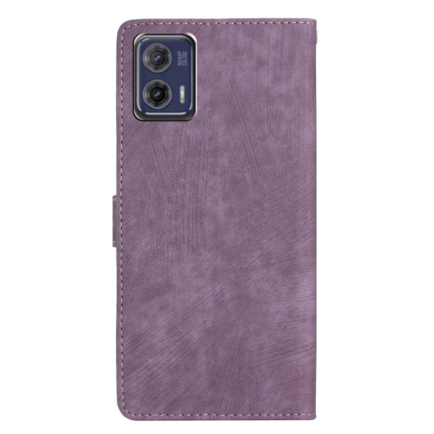 For Motorola Moto G73 5G Anti-Drop PU Leather Wallet Cover Skin-Touch Stand Cell Phone Case