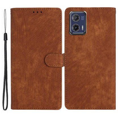 For Motorola Moto G73 5G Anti-Drop PU Leather Wallet Cover Skin-Touch Stand Cell Phone Case