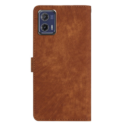 For Motorola Moto G73 5G Anti-Drop PU Leather Wallet Cover Skin-Touch Stand Cell Phone Case
