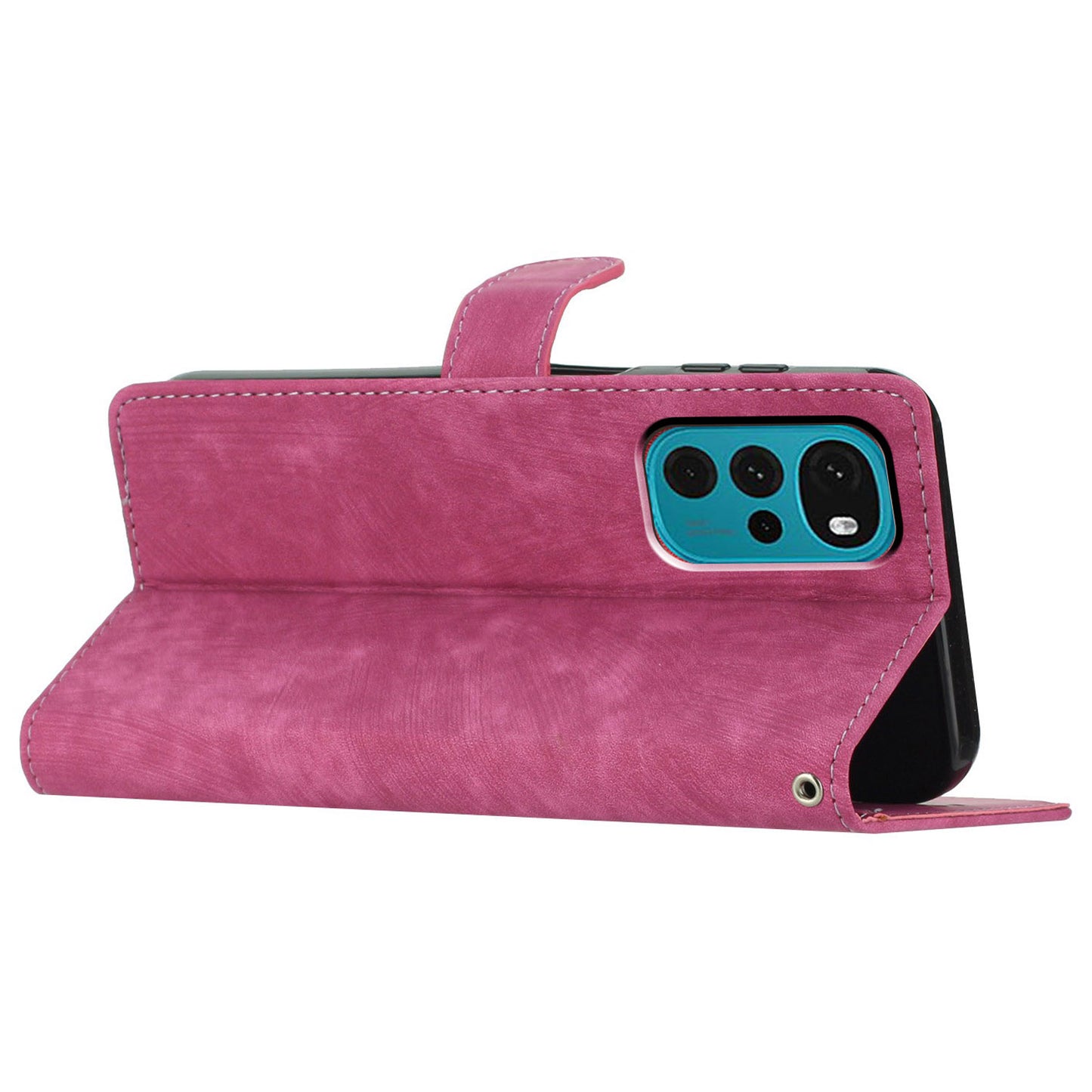Leather Wallet Shell for Motorola Moto G22 , Skin-touch Folding Stand Phone Case