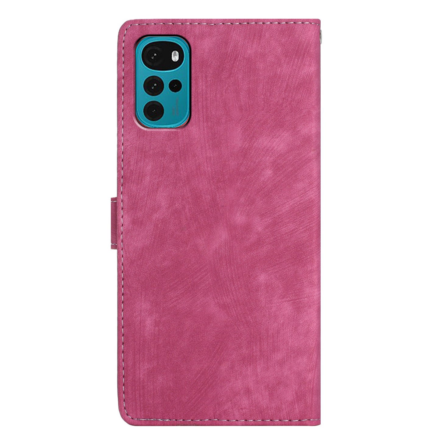 Leather Wallet Shell for Motorola Moto G22 , Skin-touch Folding Stand Phone Case