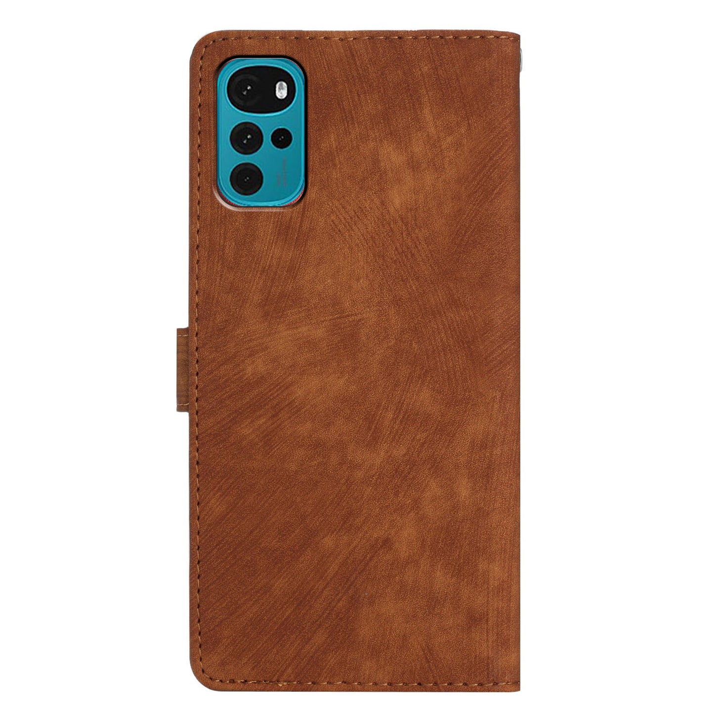 Leather Wallet Shell for Motorola Moto G22 , Skin-touch Folding Stand Phone Case