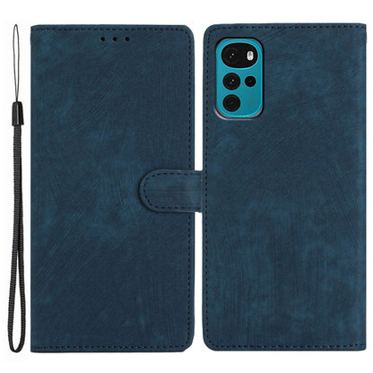 Leather Wallet Shell for Motorola Moto G22 , Skin-touch Folding Stand Phone Case
