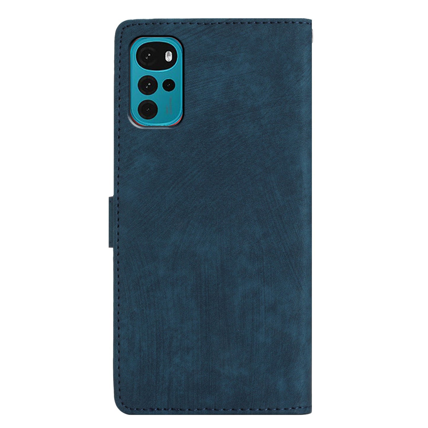 Leather Wallet Shell for Motorola Moto G22 , Skin-touch Folding Stand Phone Case