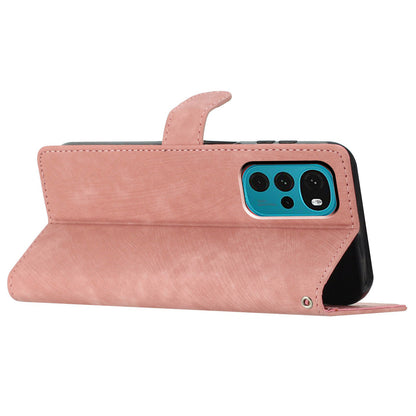 Leather Wallet Shell for Motorola Moto G22 , Skin-touch Folding Stand Phone Case