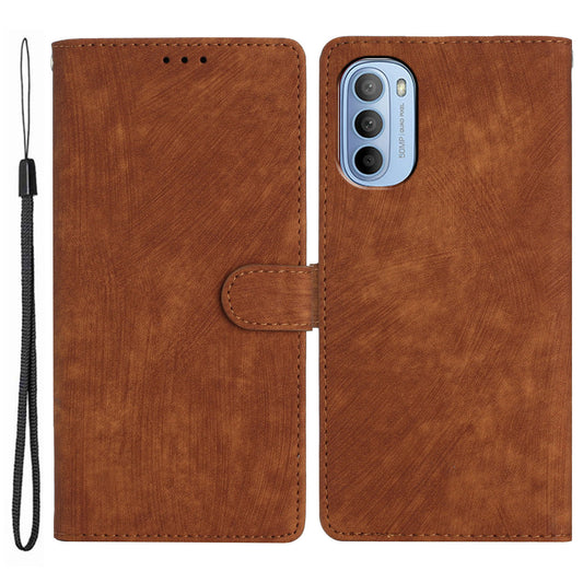 For Motorola Moto G52 4G / G82 5G Skin-touch Leather Wallet Shell Folding Stand Phone Case