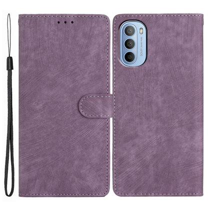 For Motorola Moto G52 4G / G82 5G Skin-touch Leather Wallet Shell Folding Stand Phone Case