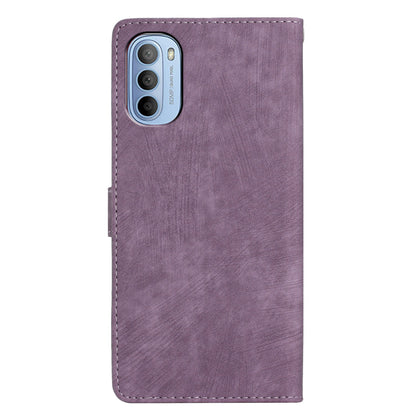 For Motorola Moto G52 4G / G82 5G Skin-touch Leather Wallet Shell Folding Stand Phone Case