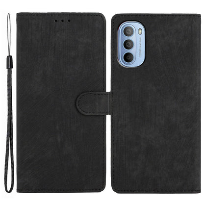 For Motorola Moto G52 4G / G82 5G Skin-touch Leather Wallet Shell Folding Stand Phone Case