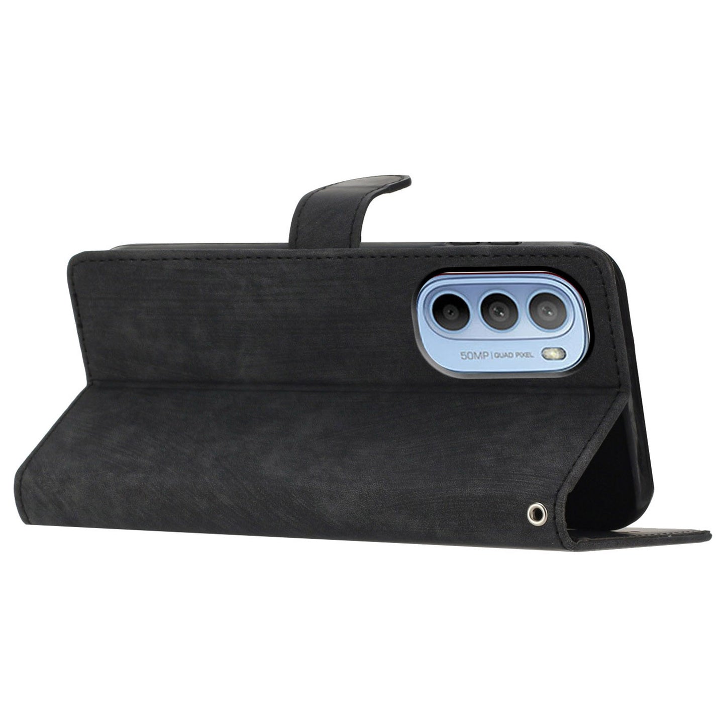 For Motorola Moto G52 4G / G82 5G Skin-touch Leather Wallet Shell Folding Stand Phone Case