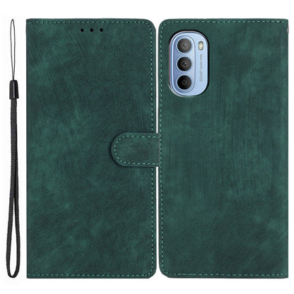 For Motorola Moto G52 4G / G82 5G Skin-touch Leather Wallet Shell Folding Stand Phone Case