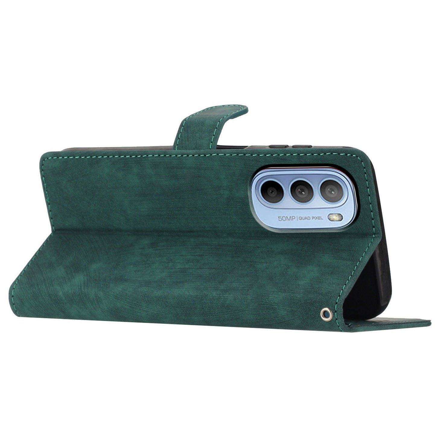 For Motorola Moto G52 4G / G82 5G Skin-touch Leather Wallet Shell Folding Stand Phone Case