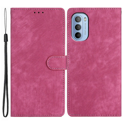 For Motorola Moto G52 4G / G82 5G Skin-touch Leather Wallet Shell Folding Stand Phone Case
